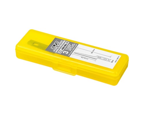 [Штукатурно -малярный инструмент] OLFA Лезвия  пильные для ножа AK-4, 6х66,5(43,5)х0,35мм, 3шт [OL-KB4-NS/3]