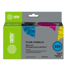 Заправочный набор Cactus CS-RK-3YM60-61 №305 многоцветный 4x30мл для HP DeskJet 2710/2120/2721/2722