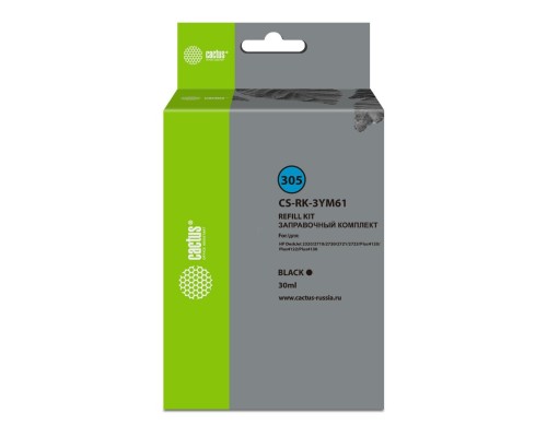[Расходные материалы] Заправочный набор Cactus CS-RK-3YM61 №305 черный 30мл для HP DeskJet 2710/2120/2721/2722
