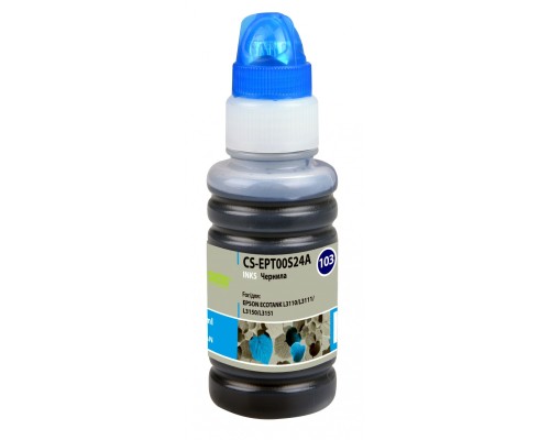 [Расходные материалы] Чернила Cactus CS-EPT00S24A 103C голубой 70мл для Epson L1110 Ecotank/L3100/L3101/L3110/L3150/L3151