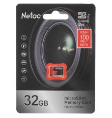 Micro SecureDigital 32GB Netac MicroSD P500 Extreme Pro, Retail version card only [NT02P500PRO-032G-S]