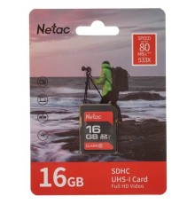SecureDigital 16GB Netac P600 SDHC U1/C10 up to 80MB/s, retail pack [NT02P600STN-016G-R]