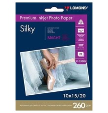 Фотобумага ПРЕМИУМ для стр.печати LOMOND  10х15см     260 г/м2 односторонняя Silky Bright 20л (1103309)