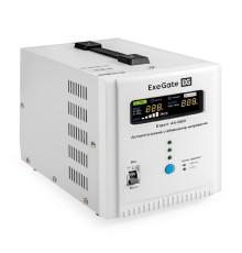 Exegate EX291725RUS Стабилизатор напряжения ExeGate Expert AS-5000 (5000ВА, вход 140...260В, двойная цифр. индикация вход/вых. напряжения, выход 220В±8%, КПД 98%, 5 уровней защиты, метал. корпус, клем