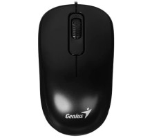 Мышь проводная Genius DX-110, USB, оптическая, разрешение 1000 DPI, 3 кнопки, кабель 1.5m, для правой/левой руки. Цвет: черный (31010009400)