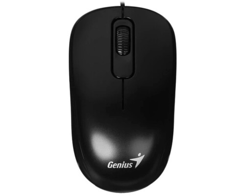 [Мышь] Мышь проводная Genius DX-110, USB, оптическая, разрешение 1000 DPI, 3 кнопки, кабель 1.5m, для правой/левой руки. Цвет: черный (31010009400)