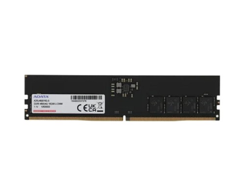 [Модуль памяти] A-data DDR5 16Gb 4800MHz AD5U480016G-S RTL PC4-25600 CL40 DIMM 288-pin 1.1В single rank