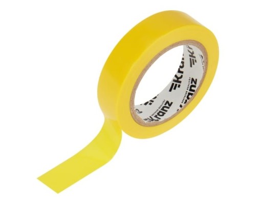[ЭРА, Rexant Изолента] Kranz (KR-09-2002) Изолента ПВХ 0,13х15 мм, 10 м, желтая 