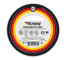 Kranz (KR-09-2201) Изолента ПВХ 0,13х19 мм, 25 м, белая
