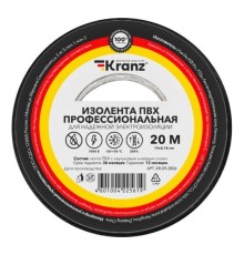 Rexant KR-09-2806 Изолента ПВХ профессиональная, 0,18х19 мм, 20 м, черная (10 шт/уп) KRANZ