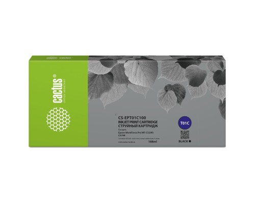 [расходные материалы] Картридж струйный Cactus CS-EPT01C100 T01C1 черный (188мл) для Epson WorkForce Pro WF-C529RDTW/WF-C579RD2TWF/WF-C579RDTWF Pro