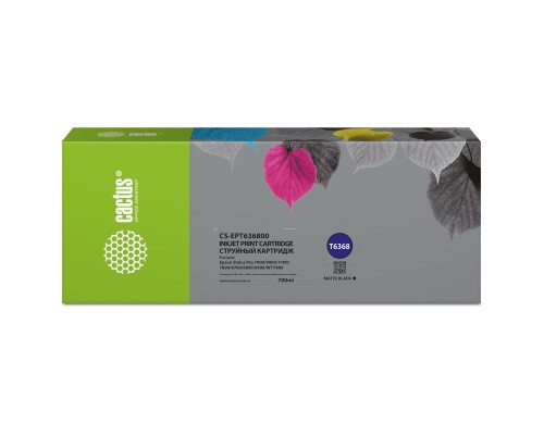 [расходные материалы] Картридж струйный Cactus CS-EPT636800 T6368 черный матовый (700мл) для Epson Stylus PRO 7700/7890/7900/9700