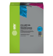 Картридж струйный Cactus CS-L0R15A 981Y желтый (240мл) для HP PageWide Enterprise Color 556dn/556xh/Flow MFP586z