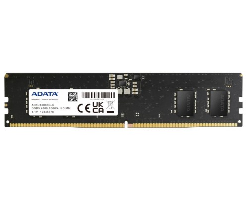 [Модуль памяти] A-data DDR5 32Gb 4800MHz AD5U480032G-S RTL PC5-38400 CL40 DIMM 288-pin 1.1В single rank