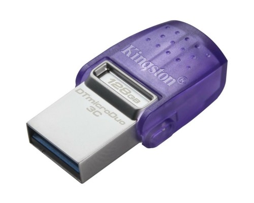 [Носитель информации] Kingston USB Drive 128Gb DataTraveler microDuo 3C DTDUO3CG3/128GB USB3.0 фиолетовый
