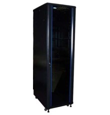 Шкаф коммутационный Lanmaster (TWT-CBB-18U-6X6-G1) напольный 18U 600x600мм пер.дв.стекл задн.дв.спл.стал.лист 2-хст. 2 бок.пан. 800кг черный IP20