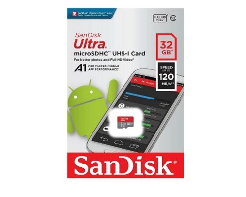 [Карта памяти ] Micro SecureDigital 32Gb SanDisk Class 10 Ultra UHS-I 120MB/s  SDSQUA4-032G-GN6MN