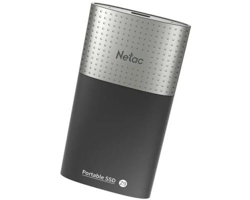 [носитель информации] Netac Portable SSD 2TB Z9 <NT01Z9-002T-32BK> (USB3.2, up to 550/480MBs, 90х47.5х11.5mm, Aluminium+Plastic)