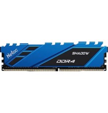DIMM DDR4 8Gb PC25600 3200MHz CL16 Netac Shadow Blue с радиатором RTL (NTSDD4P32SP-08B)