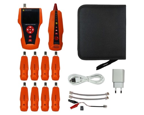 [Монтажное оборудование] Тестер кабельный Lanmaster LAN-PRO-L/TPK-POE-8R для кабельного тестера (упак:1шт) оранжевый