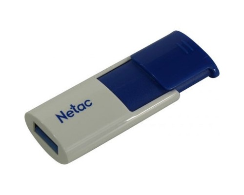 [Носитель информации] Netac USB Drive 16GB U182 Blue [NT03U182N-016G-30BL], USB3.0, сдвижной корпус, пластиковая бело-синяя
