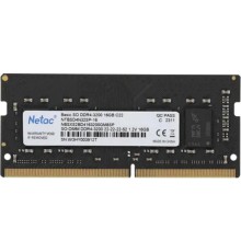 Netac DDR4 16Gb 3200MHz NTBSD4N32SP-16 Basic RTL PC4-25600 CL22 SO-DIMM 260-pin 1.2В single rank