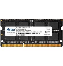 Netac SO-DIMM DDR3L 4Gb PC12800 1600MHz CL11 1.35V (NTBSD3N16SP-04)