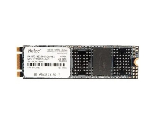 [носитель информации] Netac 512GB M.2 2280 SATA3 N535N 3D NAND SSD, R/W up to 540/490MB/s [NT01N535N-512G-N8X]