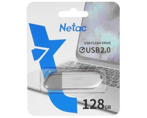 [Носитель информации] Netac USB Drive 128GB U352 <NT03U352N-128G-20PN>, USB2.0, с колпачком, металлическая