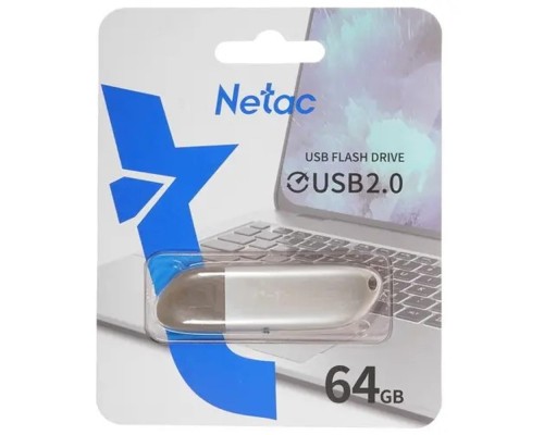 [Носитель информации] Netac USB Drive 64GB U352 <NT03U352N-064G-20PN>, USB2.0, с колпачком, металлическая