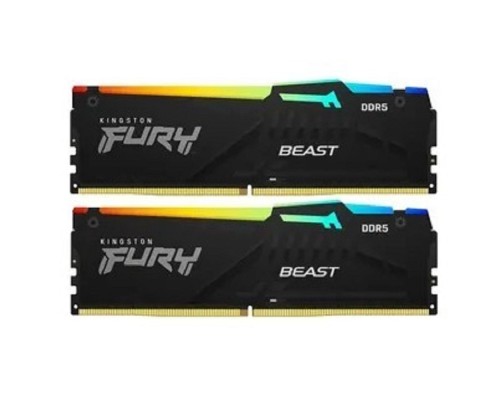 [Модуль памяти] Kingston DRAM 32GB (16GBx2) 5200MHz DDR5 CL40 DIMM FURY Beast Black KF552C40BBAK2-32