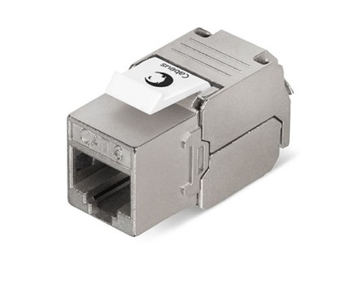 [Cabeus Разъемы, Проходные адаптеры, Вставки] Cabeus KJ-RJ45-Cat.6-SH-180-Toolless Вставка Keystone Jack RJ-45(8P8C), 180 градусов, категория 6, экранированная, без инструмента Toolless
