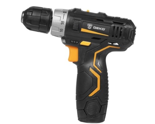 [Дрели, Шуруповерты, Гайковерты] Аккумуляторная дрель-шуруповерт DEKO GCD12DU3 SET3 в кейсе + оснастка 13 шт, 12В, 2*1.5 А·ч [063-4097]