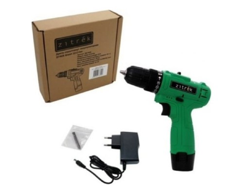 [Дрели, Шуруповерты, Гайковерты] Дрель-шуруповерт аккумуляторная Zitrek Green 12-Li-ion { 12В, Li-ion аккумулятор, бита } [063-4041]