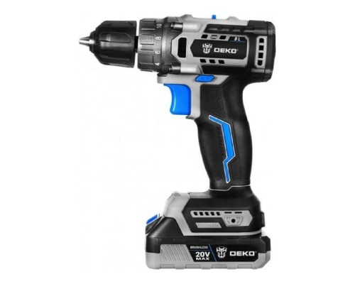 [Дрели, Шуруповерты, Гайковерты] Дрель-шуруповерт аккумуляторная бесщеточная DEKO Sharker 20V, 20В, 1*3.0Ач [063-4037]