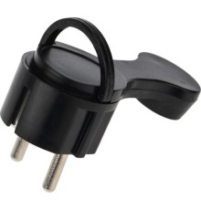 REXANT 16-0736 Вилка Евро угловая с з/к 16 А плоская за шкаф черная 