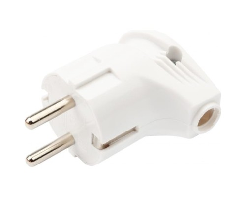 [Smartbuy Вилки, Разъемы силовые, Колодки] REXANT 16-0728 Вилка Евро угловая с з/к 16А белая 