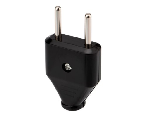 [Smartbuy Вилки, Разъемы силовые, Колодки] REXANT 11-8947 Вилка прямая без з/к 10А плоская черная 