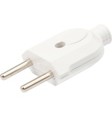 REXANT 11-8946 Вилка прямая без з/к 6А плоская белая 