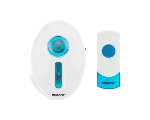 [Звонки] REXANT 73-0060 Беспроводной дверной звонок 220 вольт кнопка IP 44    RX-6