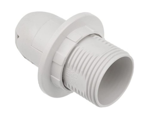 [ЭРА Колодки удлинителей, тройники] REXANT 11-8823 Патрон пластиковый термостойкий с кольцом Е14 белый, c этикеткой, 