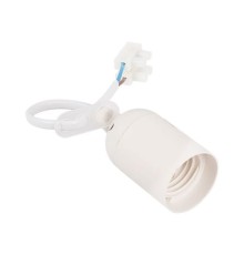 REXANT 11-8801 Патрон подвесной с клеммной колодкой E27 белый, с этикеткой, индивидуальный пакет 