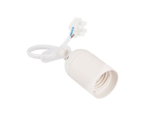 [ЭРА Колодки удлинителей, тройники] REXANT 11-8801 Патрон подвесной с клеммной колодкой E27 белый, с этикеткой, индивидуальный пакет 
