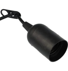 Rexant (11-8825)  Патрон подвесной с клеммной колодкой E27 черный, с этикеткой, индивидуальный пакет 