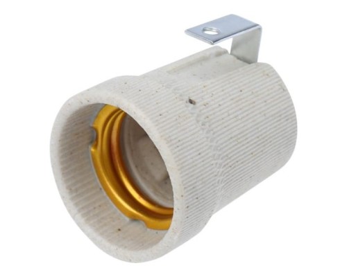 [ЭРА Колодки удлинителей, тройники] Rexant (11-8867) Патрон керамический E27 с держателем 