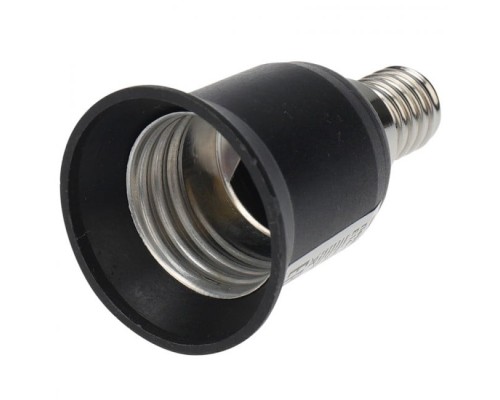 [ЭРА Колодки удлинителей, тройники] REXANT 11-8871 Переходник цокольный E14-E27 черный 