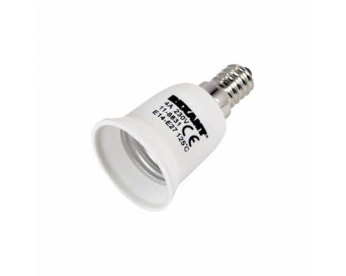 [ЭРА Колодки удлинителей, тройники] REXANT 11-8831 Переходник цокольный Е14-Е27 