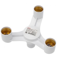 REXANT 11-8861 Разветвитель цокольный Е27-3хЕ27 белый 