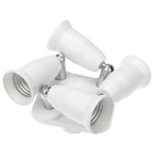 REXANT 11-8864 Разветвитель цокольный Е27-4хЕ27 (поворотный цоколь) белый 