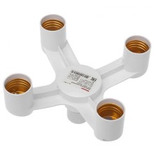 REXANT 11-8862 Разветвитель цокольный Е27-4хЕ27 белый 